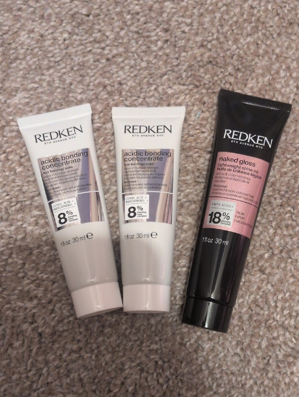 Redken Acidic Bonding Concentrate & Naked Gloss Trio